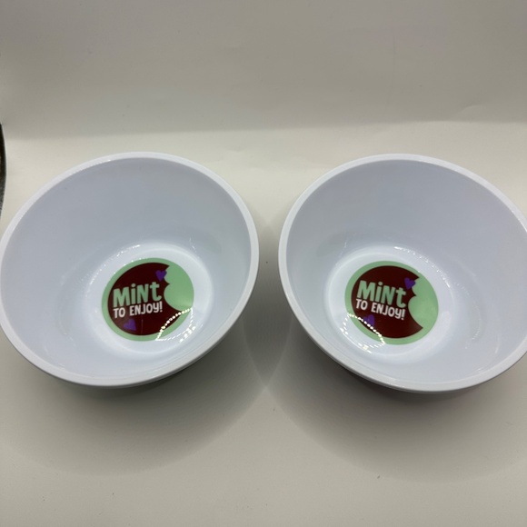 2020 Little Brownie Bakers Girl Scout Cookie Ice Cream Bowls Set of 2 Thin Mint - Picture 7 of 7